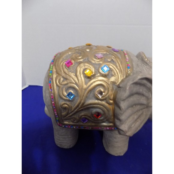 NEW Ceramic Circus Indian Elephant Statue Figurine - Picture 4 of 6